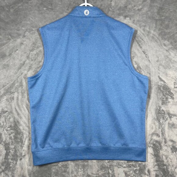 Johnnie-O Men's Liberty Denny PREP-FORMANCE Quarter-Zip Vest Blue Mens XL - Picture 8 of 8